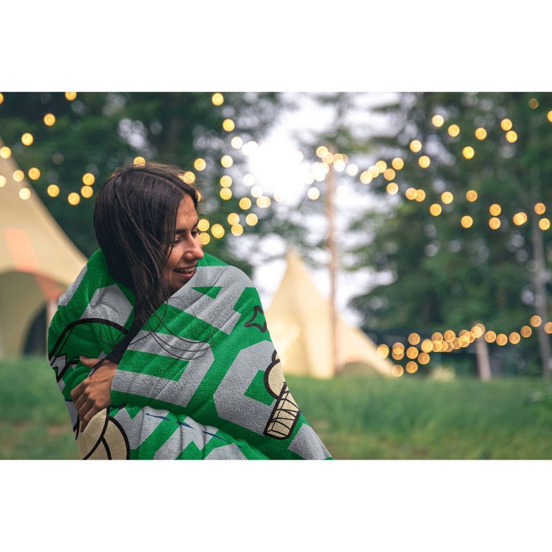 slide 2 of 2, NHL Dallas Stars 60"x80" Cartoon Puck Ultra Soft Blanket, 1 ct