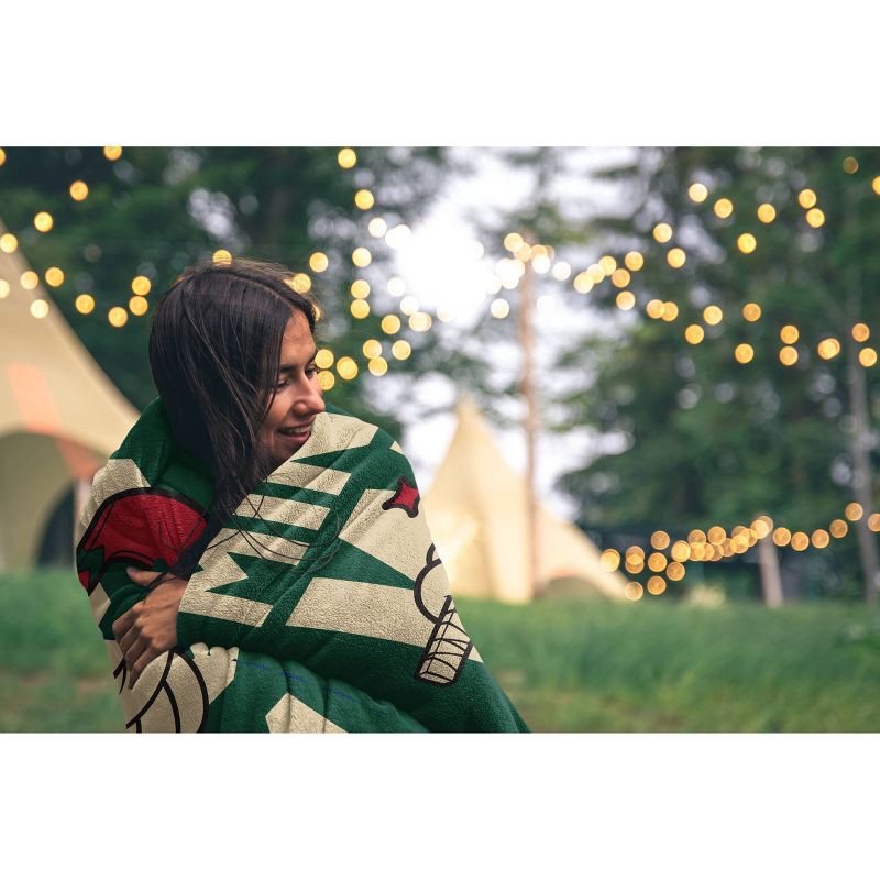 slide 2 of 2, NHL Minnesota Wild 60"x80" Cartoon Puck Ultra Soft Blanket, 1 ct