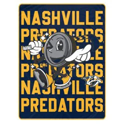 NHL Nashville Predators 60"x80" Cartoon Puck Ultra Soft Blanket