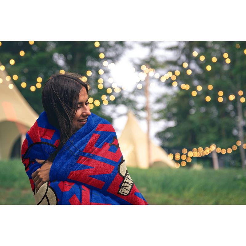 slide 2 of 2, NHL New York Rangers 60"x80" Cartoon Puck Ultra Soft Blanket, 1 ct