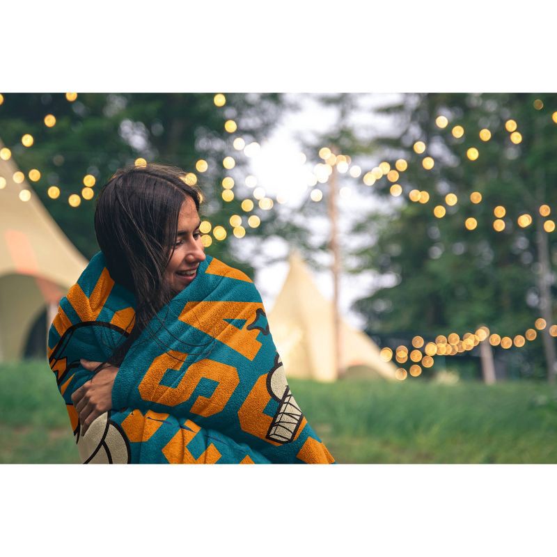 slide 2 of 2, NHL San Jose Sharks 60"x80" Cartoon Puck Ultra Soft Blanket, 1 ct