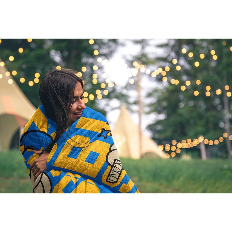 slide 2 of 2, NHL St. Louis Blues 60"x80" Cartoon Puck Ultra Soft Blanket, 1 ct