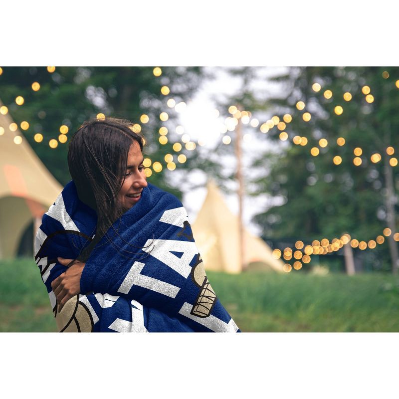 slide 2 of 2, NHL Tampa Bay Lightning 60"x80" Cartoon Puck Ultra Soft Blanket, 1 ct