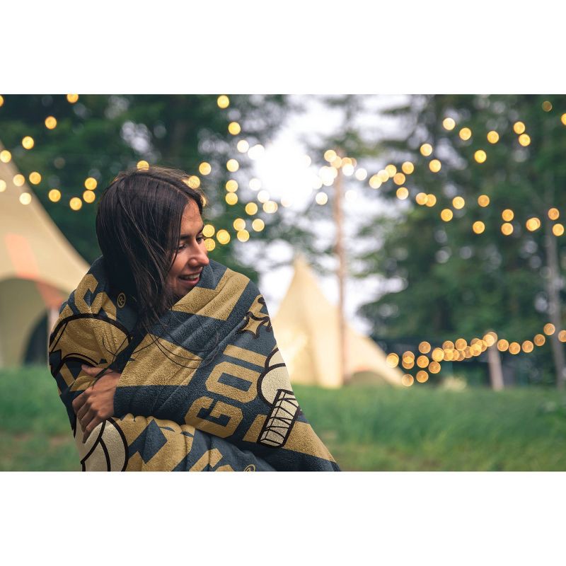 slide 2 of 2, NHL Vegas Golden Knights 60"x80" Cartoon Puck Ultra Soft Blanket, 1 ct