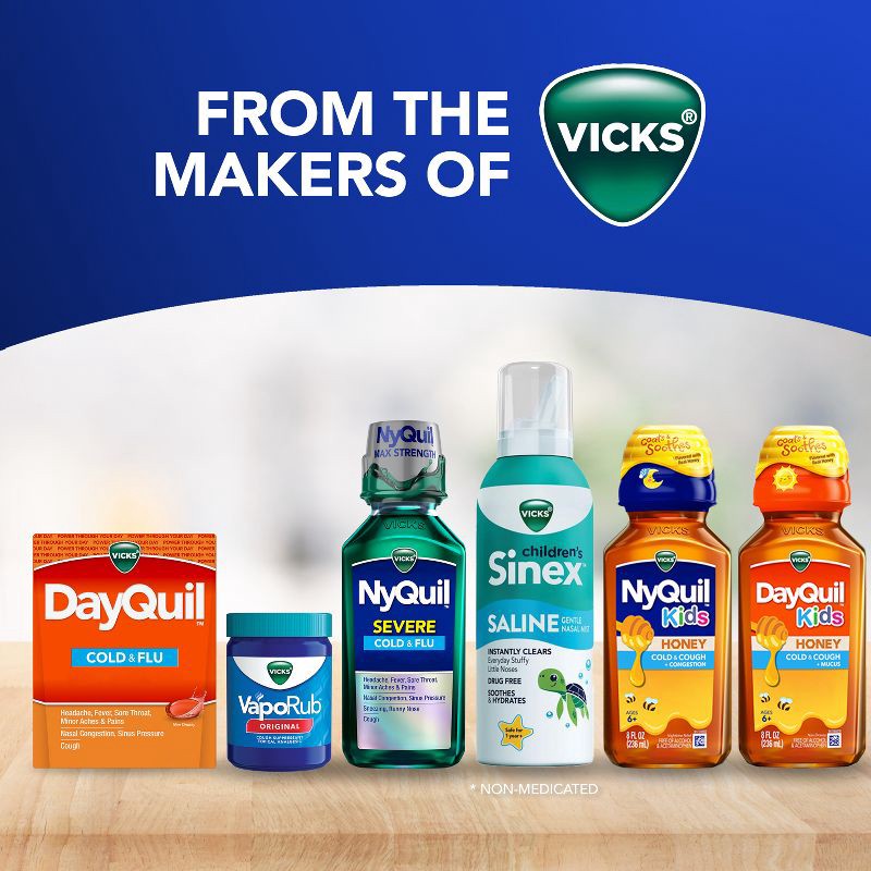 slide 11 of 12, Vicks Kids' Combo Cold & Cough + Fever Syrup - Acetaminophen - Grape - 16 fl oz, 16 fl oz