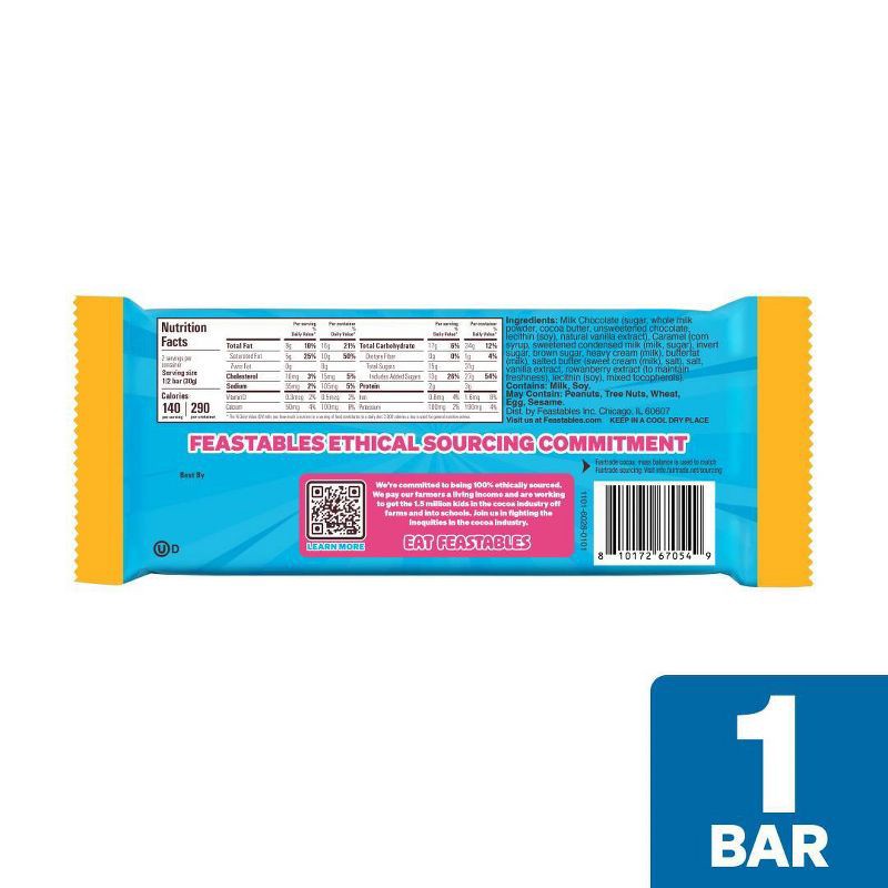 slide 2 of 6, Feastables Caramel Chocolate Bar - 60g, 60 gram