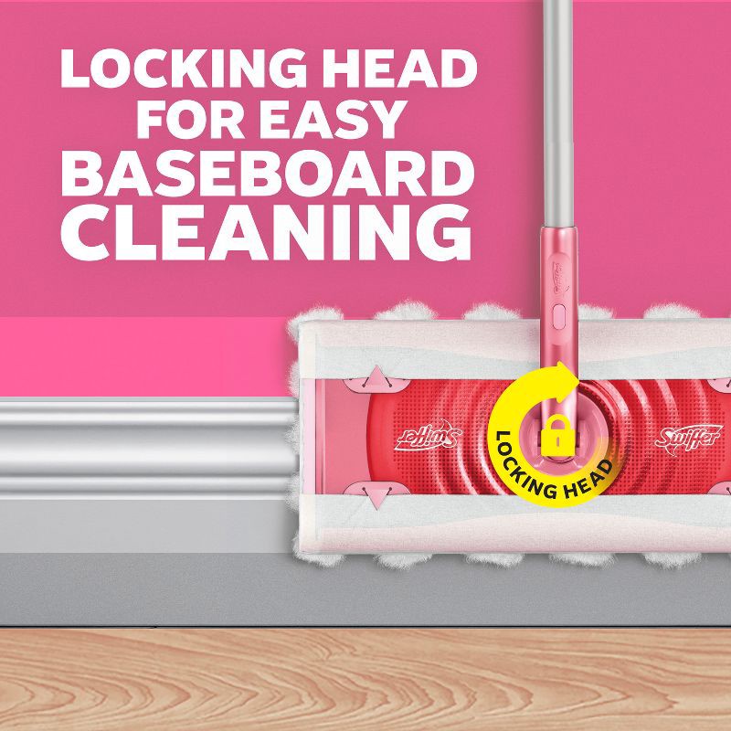 slide 13 of 16, Swiffer Unscented Sweep + Mop Deluxe Floor Cleaners - Wicked Pink, 1 ct
