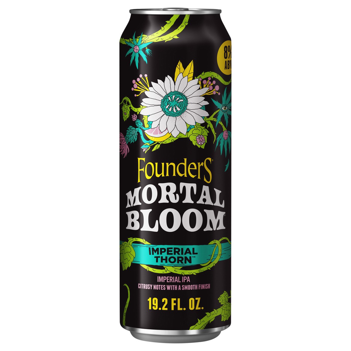 slide 1 of 8, Founders Brewing Co. Mortal Bloom Imperial Thorn, 19.2 Fl Oz Can, 8% ABV, 19.2 fl oz