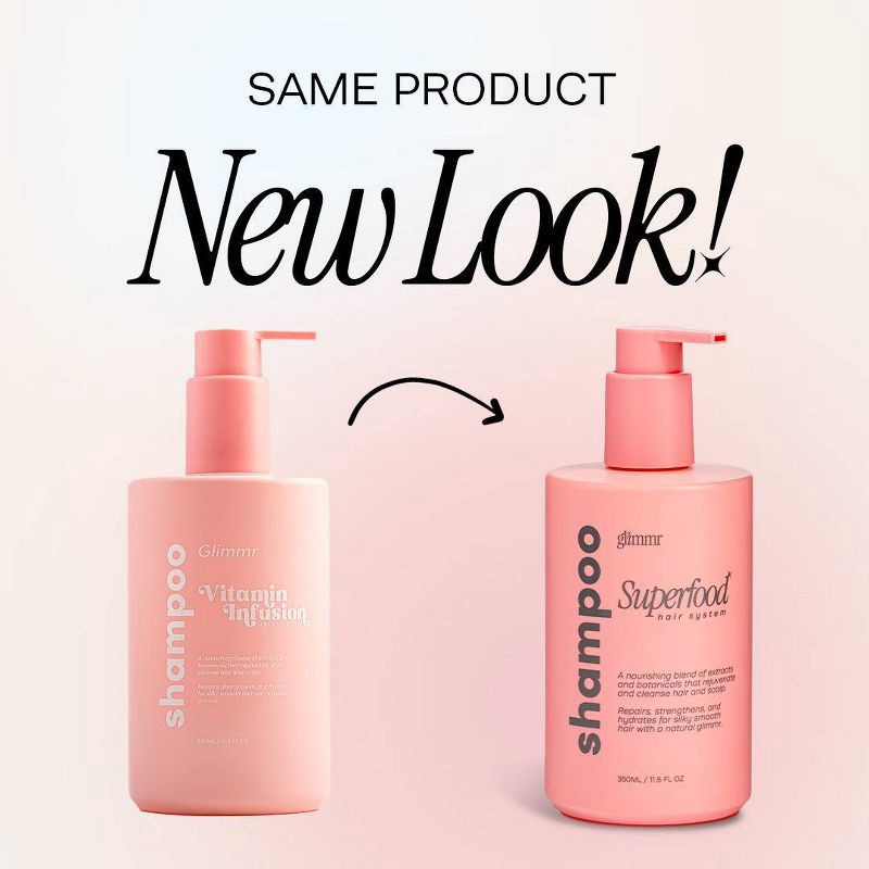 slide 3 of 8, Glimmr Superfood Shampoo - 11.8 fl oz, 14.5 fl oz
