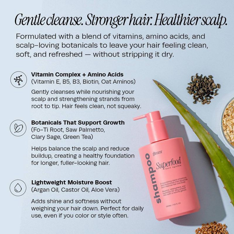 slide 6 of 8, Glimmr Superfood Shampoo - 11.8 fl oz, 14.5 fl oz