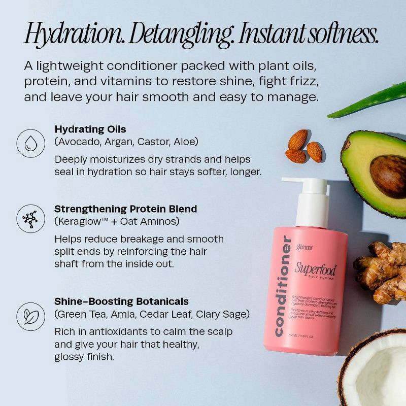 slide 6 of 8, Glimmr Superfood Conditioner - 11.8 fl oz, 11.8 fl oz
