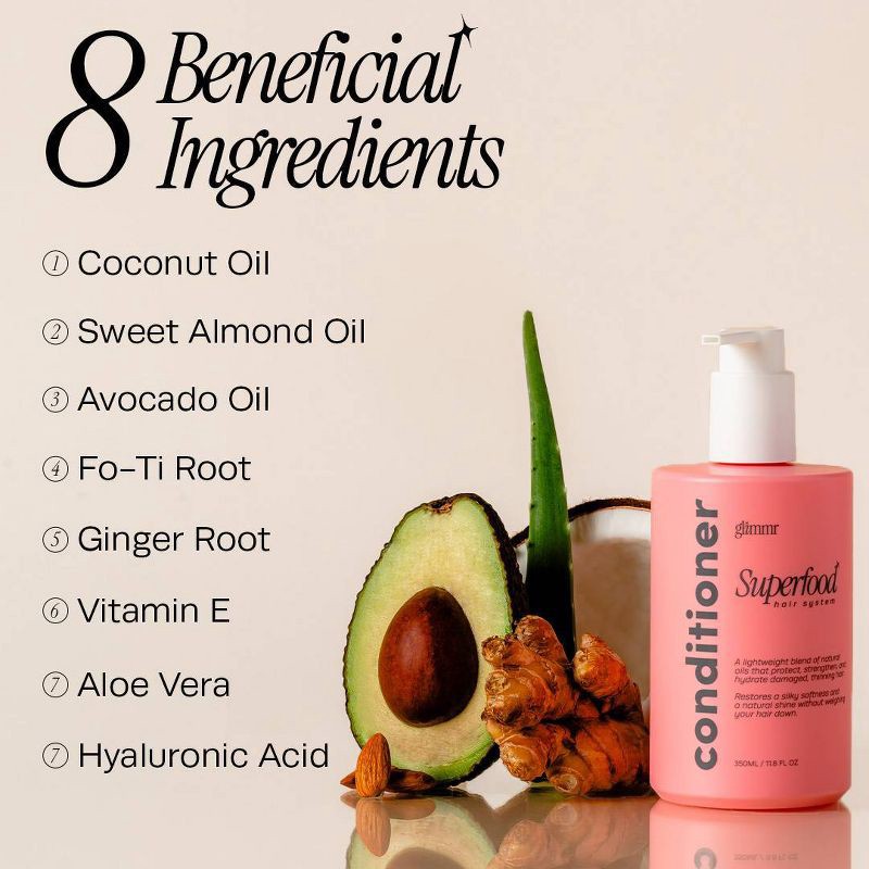 slide 7 of 8, Glimmr Superfood Conditioner - 11.8 fl oz, 11.8 fl oz