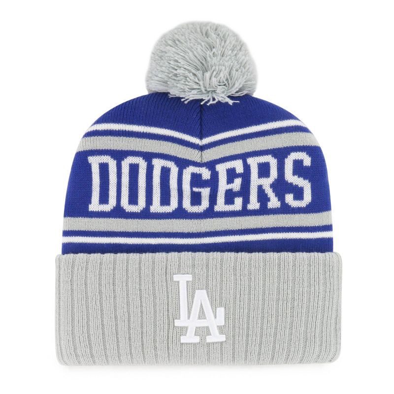 slide 1 of 2, MLB Los Angeles Dodgers Snappy Knit Beanie, 1 ct