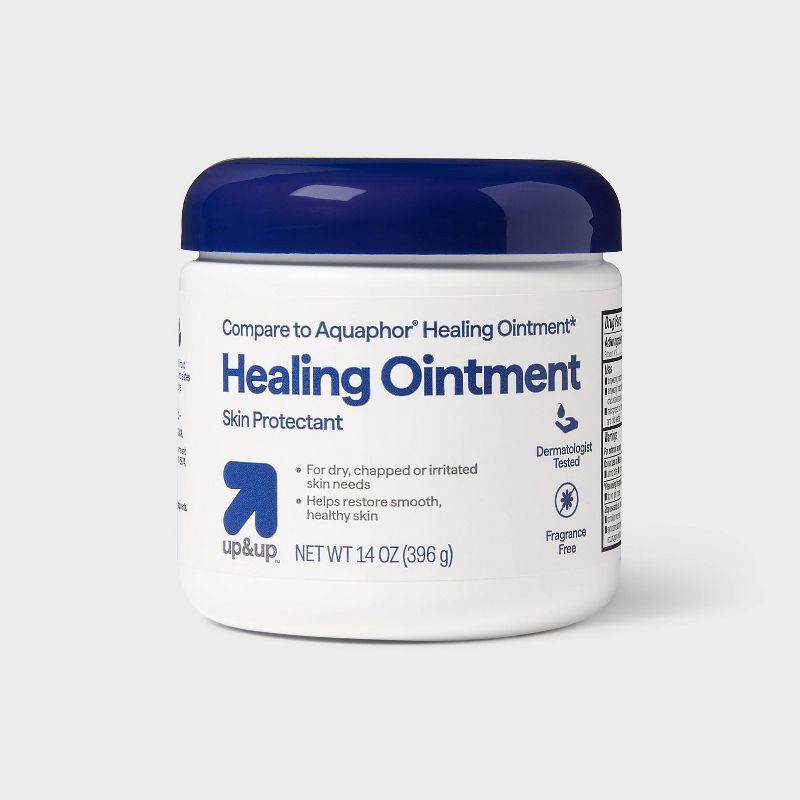 slide 1 of 4, Healing Ointment Skin Protectant & Moisturizer for Dry & Cracked Skin - Unscented - 14oz - up&up™, 14 oz