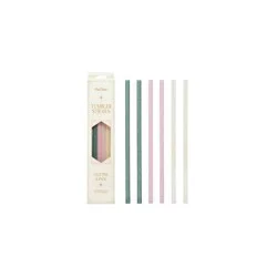 CharCharms 6pk 30oz NYNY Glitter Water Bottle Straws Glitter