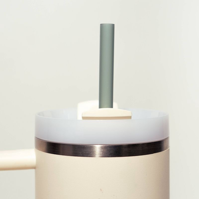 slide 4 of 6, CharCharms 6pk 30oz NYNY Water Bottle Straws Translucent, 6 ct; 30 oz