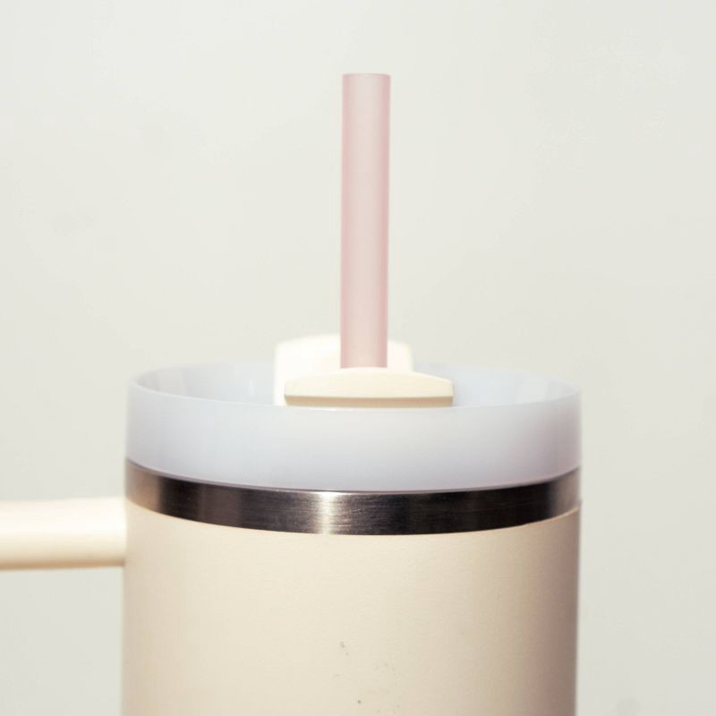 slide 5 of 6, CharCharms 6pk 30oz NYNY Water Bottle Straws Translucent, 6 ct; 30 oz