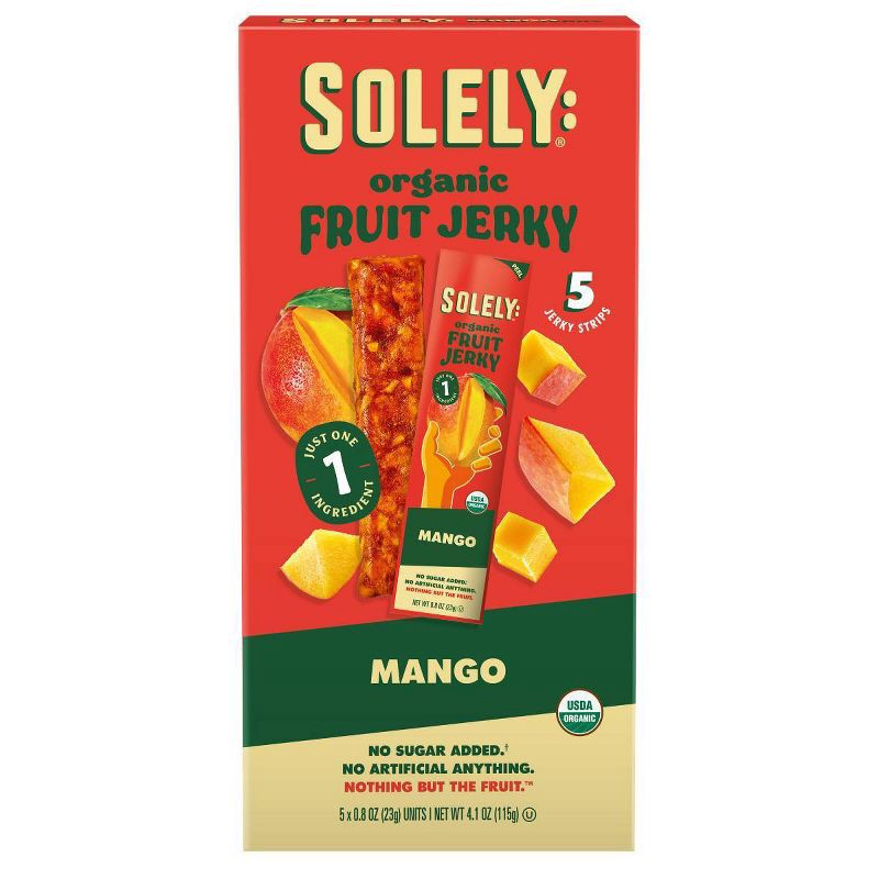 slide 1 of 6, Solely Mango Fruit Snack Jerky - 4.1oz/5ct, 4.1 oz, 5 ct
