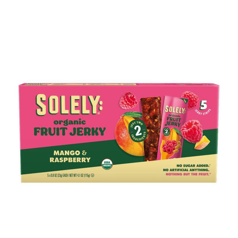 slide 2 of 4, Solely Mango and Raspberry Fruit Snack Jerky - 4.1oz/5ct, 4.1 oz, 5 ct