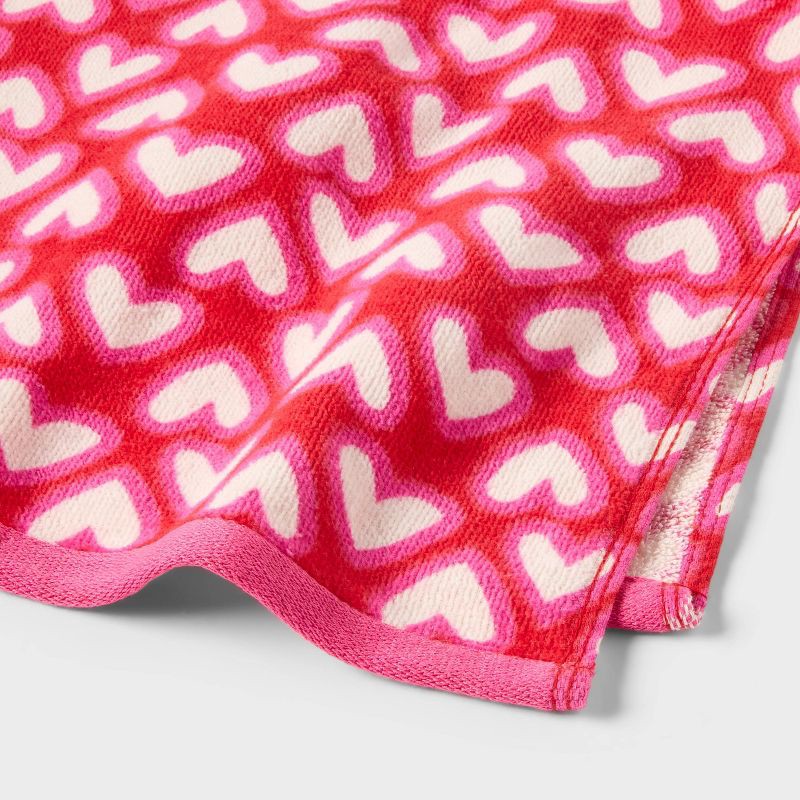slide 3 of 3, 2pk Valentine's Day Scattered Heart Hand Towel Set - Room Essentials™, 2 ct