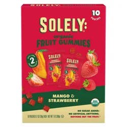 Solely Mango and Strawberry Fruit Snack Gummies - 7oz/10ct