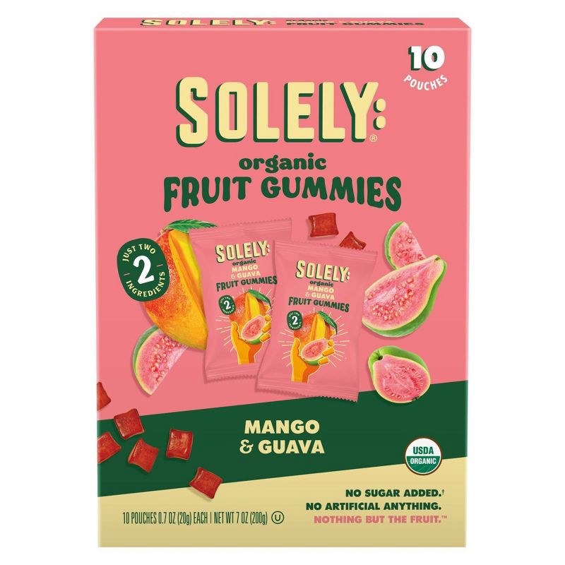 slide 1 of 5, Solely Mango and Guava Fruit Snack Gummies - 7oz/10ct, 10 ct; 7 oz