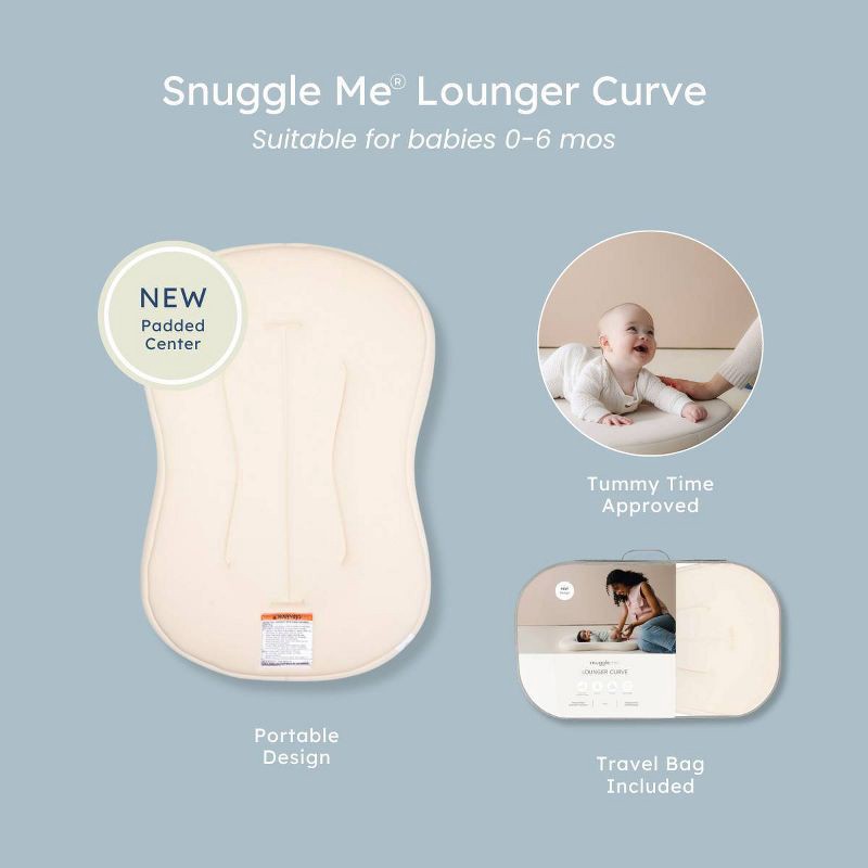 slide 6 of 14, Snuggle Me Organic Curve Infant Lounger - Natural, 1 ct