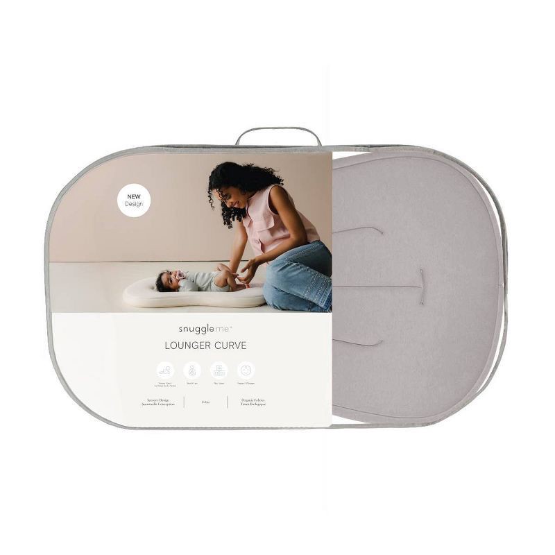 slide 2 of 13, Snuggle Me Organic Curve Infant Lounger - Stone, 1 ct