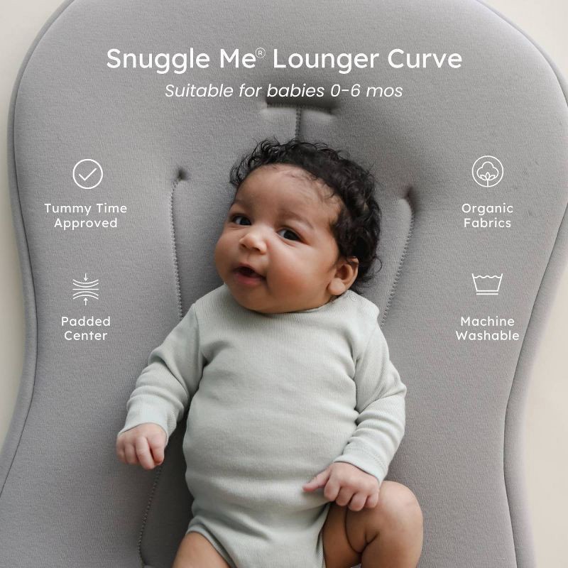 slide 14 of 16, Snuggle Me Organic Curve Infant Lounger - Stone, 1 ct