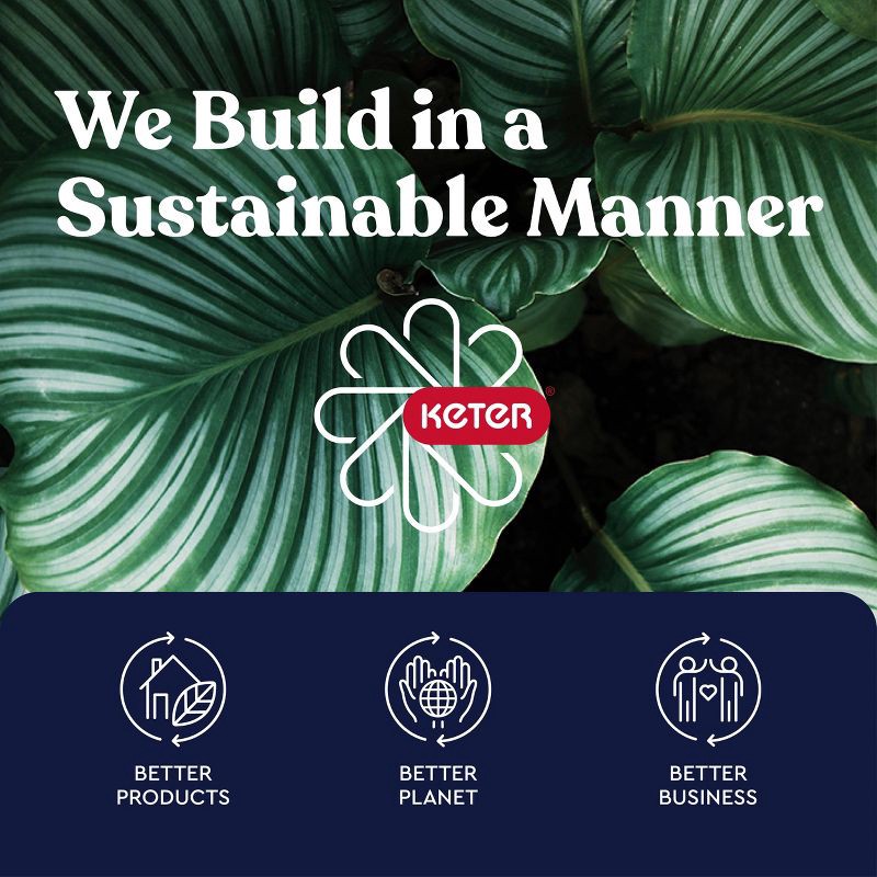 slide 10 of 14, Keter 80gal Springwood Deck Box Brown, 80 gal