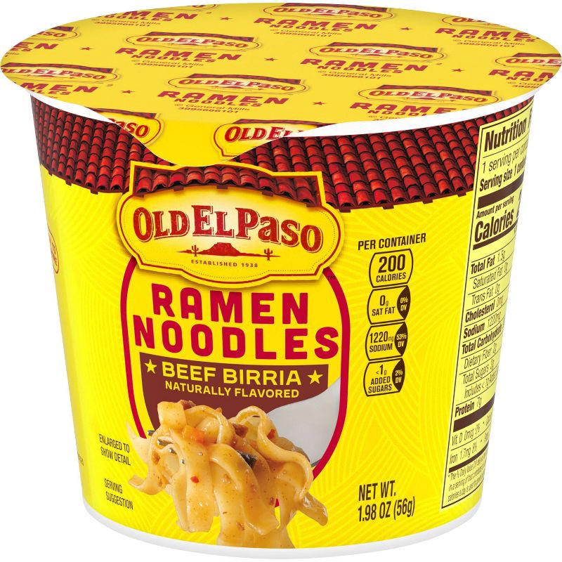 slide 4 of 8, Old El Paso Beef Birria Ramen Noodles Cup - 1.98oz, 1.98 oz