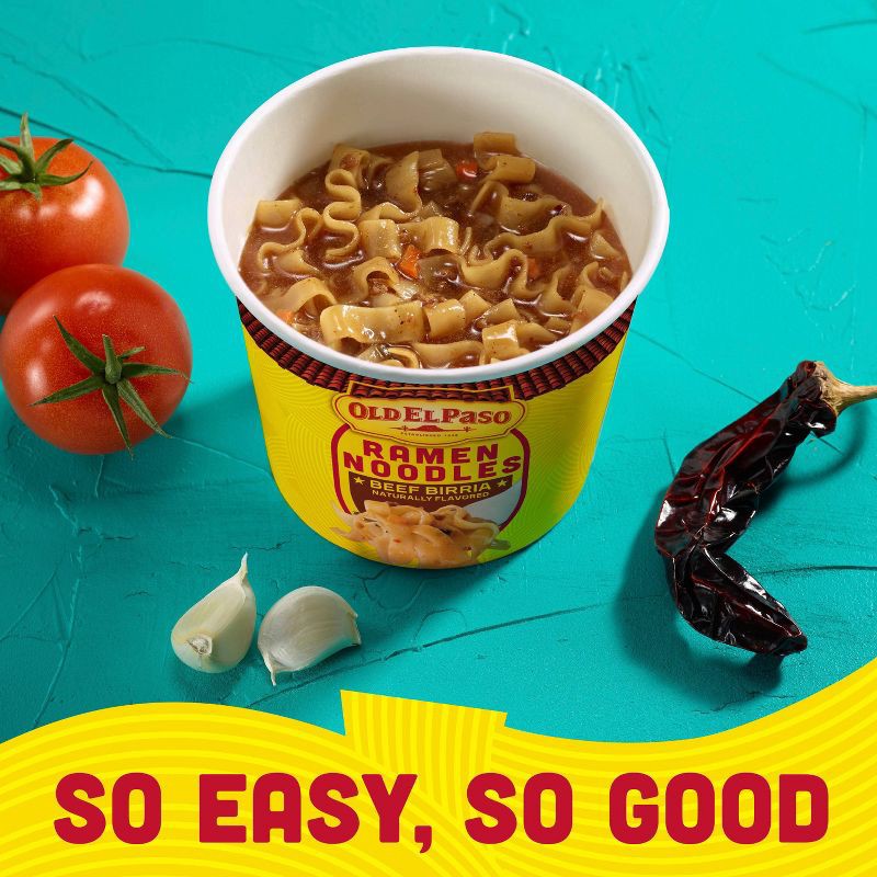 slide 7 of 8, Old El Paso Beef Birria Ramen Noodles Cup - 1.98oz, 1.98 oz