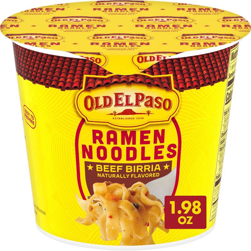 slide 1 of 8, Old El Paso Beef Birria Ramen Noodles Cup - 1.98oz, 1.98 oz