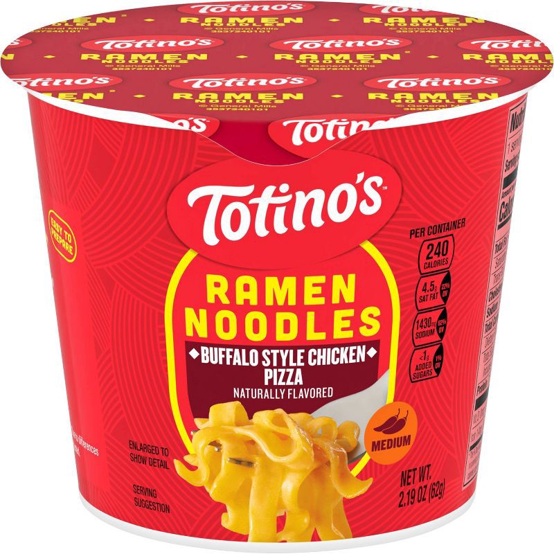 slide 3 of 8, Totino's Buffalo Chicken Pizza Ramen Noodles Cup - 2.19oz, 2.19 oz