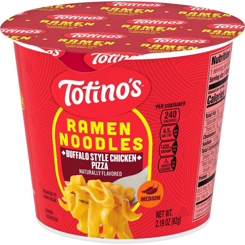 slide 4 of 8, Totino's Buffalo Chicken Pizza Ramen Noodles Cup - 2.19oz, 2.19 oz
