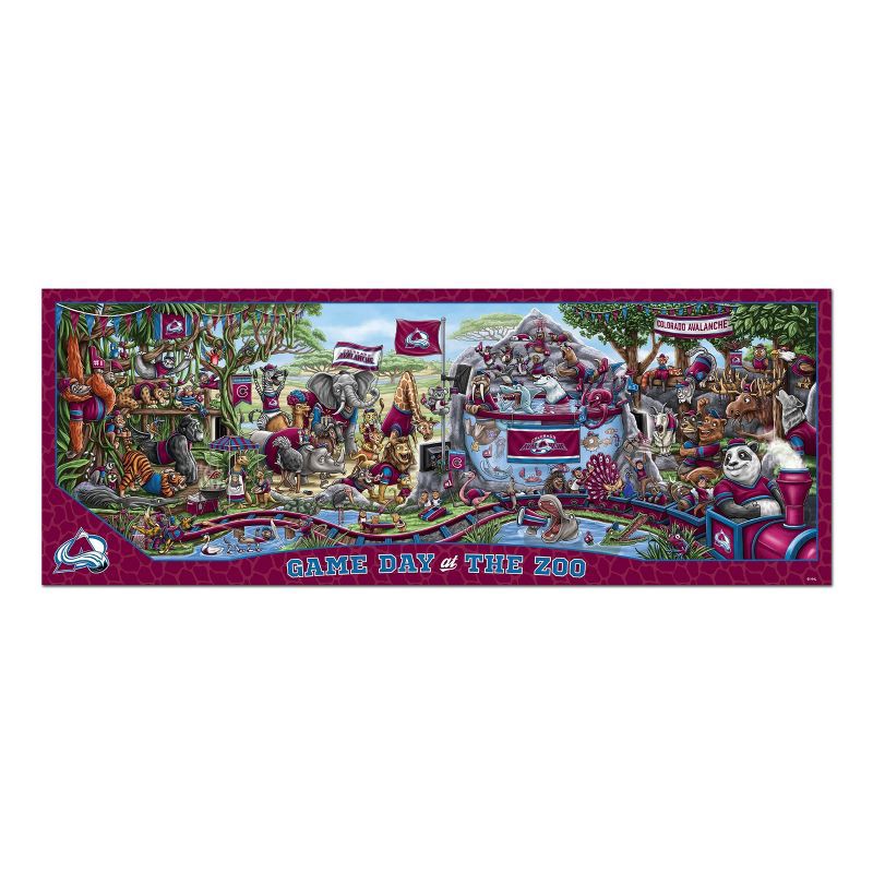 slide 3 of 3, NHL Colorado Avalanche Game Day At The Zoo Puzzle - 500pc, 500 ct