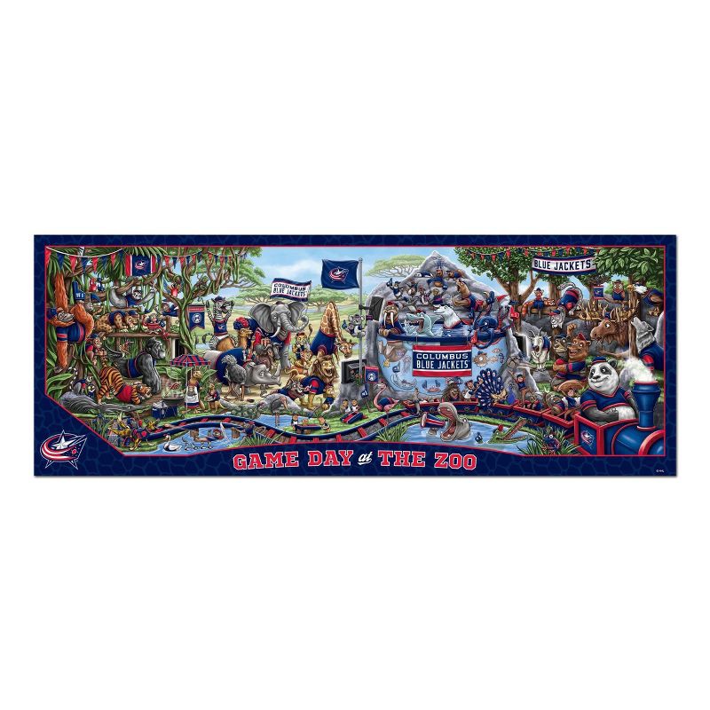 slide 3 of 3, NHL Columbus Blue Jackets Game Day At The Zoo Puzzle - 500pc, 500 ct