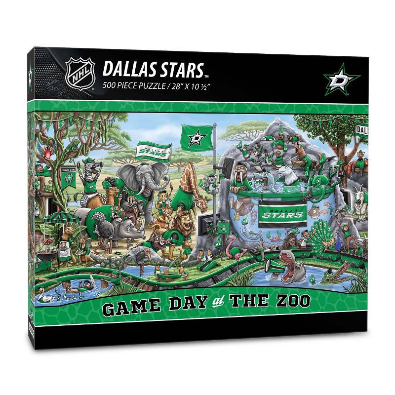 slide 1 of 3, NHL Dallas Stars Game Day At The Zoo Puzzle - 500pc, 500 ct