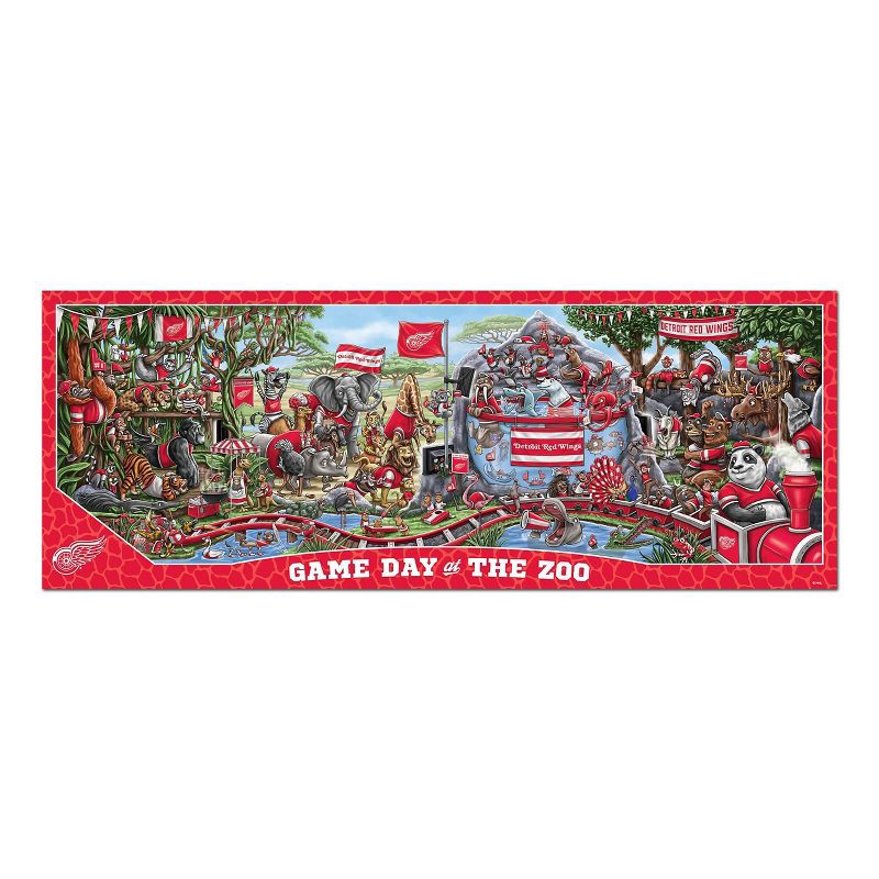 slide 3 of 3, NHL Detroit Red Wings Game Day At The Zoo Puzzle - 500pc, 500 ct