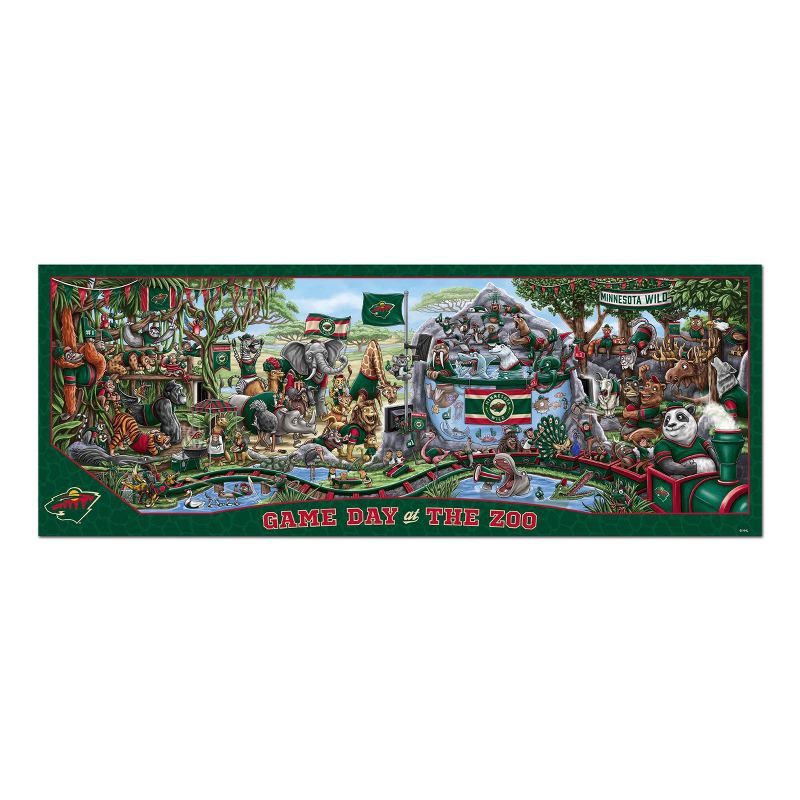 slide 3 of 3, NHL Minnesota Wild Game Day At The Zoo Puzzle - 500pc, 500 ct