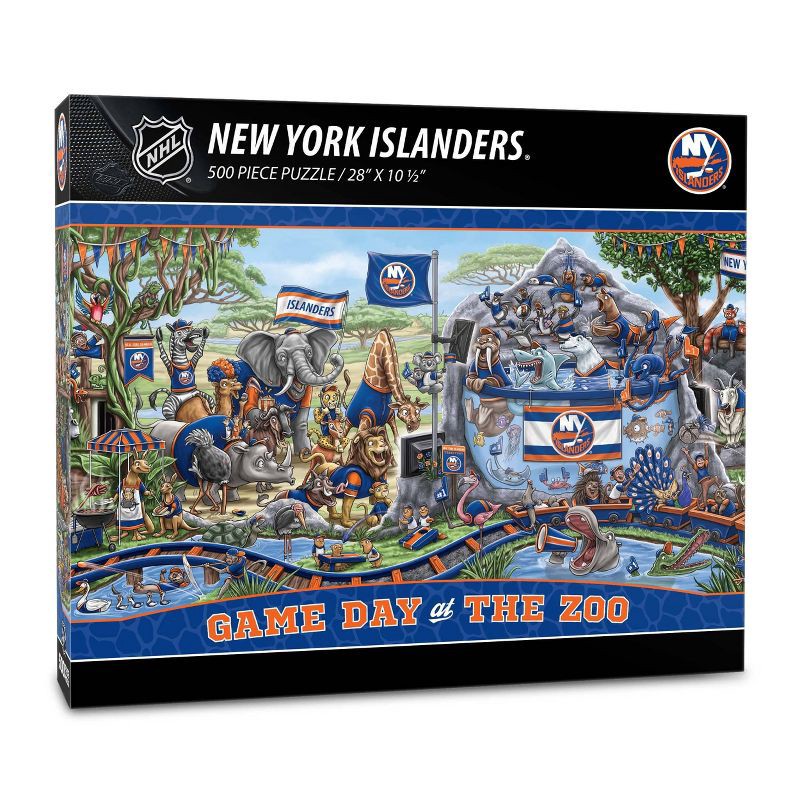 slide 1 of 3, NHL New York Islanders Game Day At The Zoo Puzzle - 500pc, 500 ct