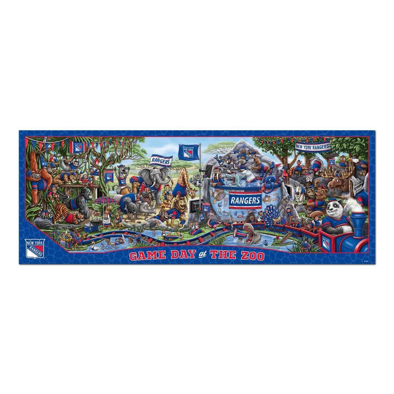 slide 3 of 3, NHL New York Rangers Game Day At The Zoo Puzzle - 500pc, 500 ct