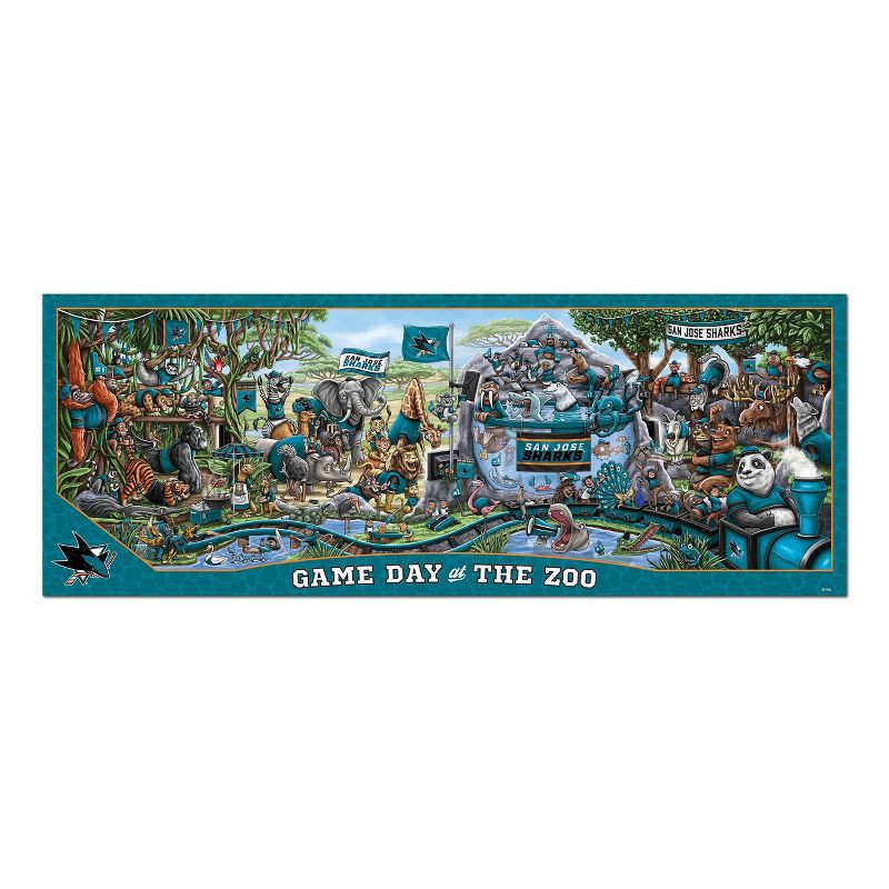 slide 3 of 3, NHL San Jose Sharks Game Day At The Zoo Puzzle - 500pc, 500 ct