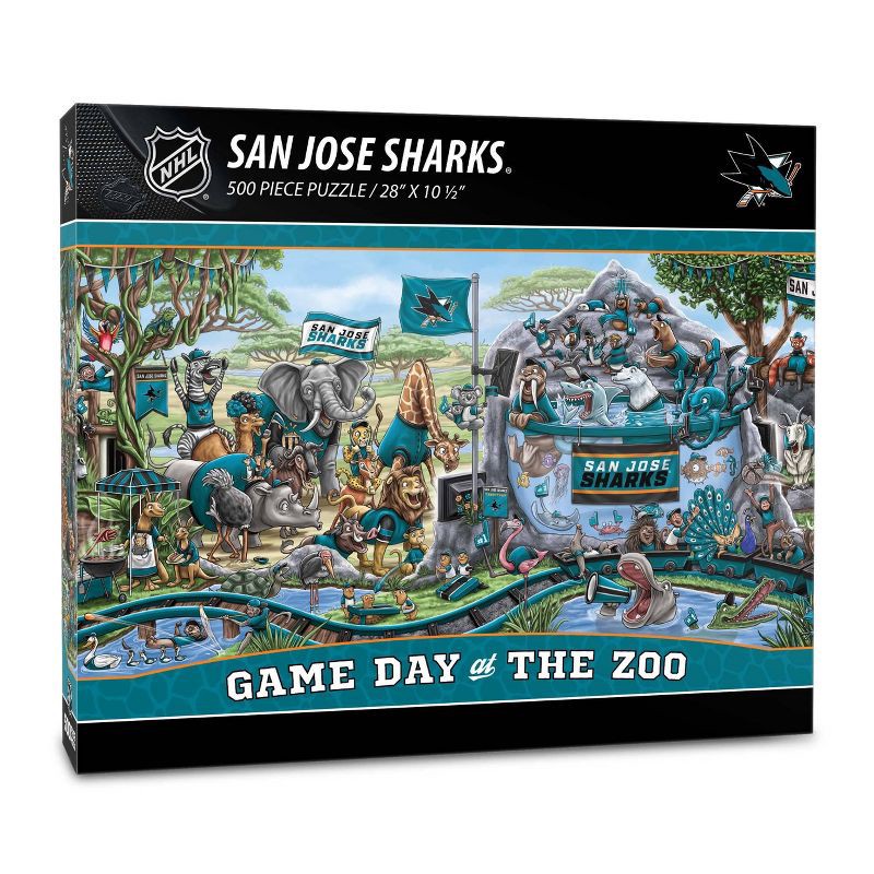 slide 1 of 3, NHL San Jose Sharks Game Day At The Zoo Puzzle - 500pc, 500 ct