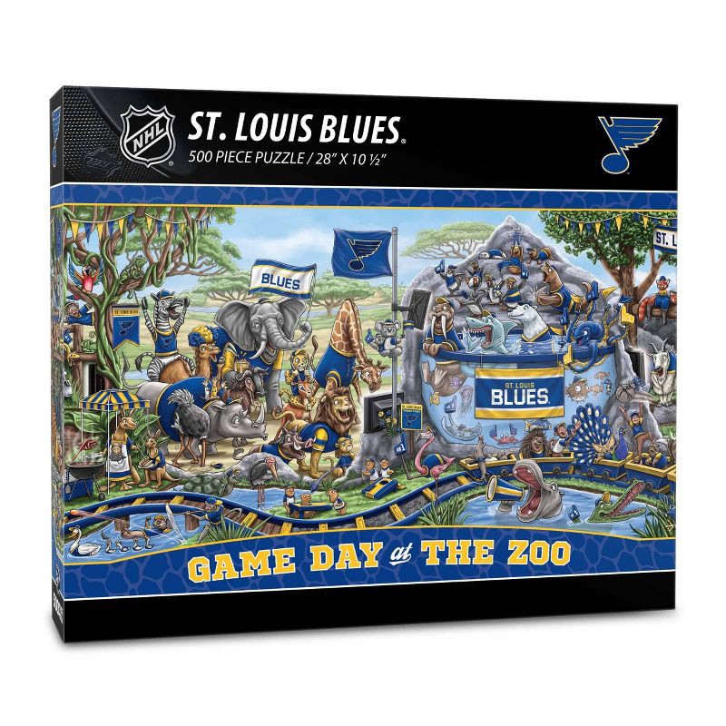 slide 1 of 3, NHL St. Louis Blues Game Day At The Zoo Puzzle - 500pc, 500 ct