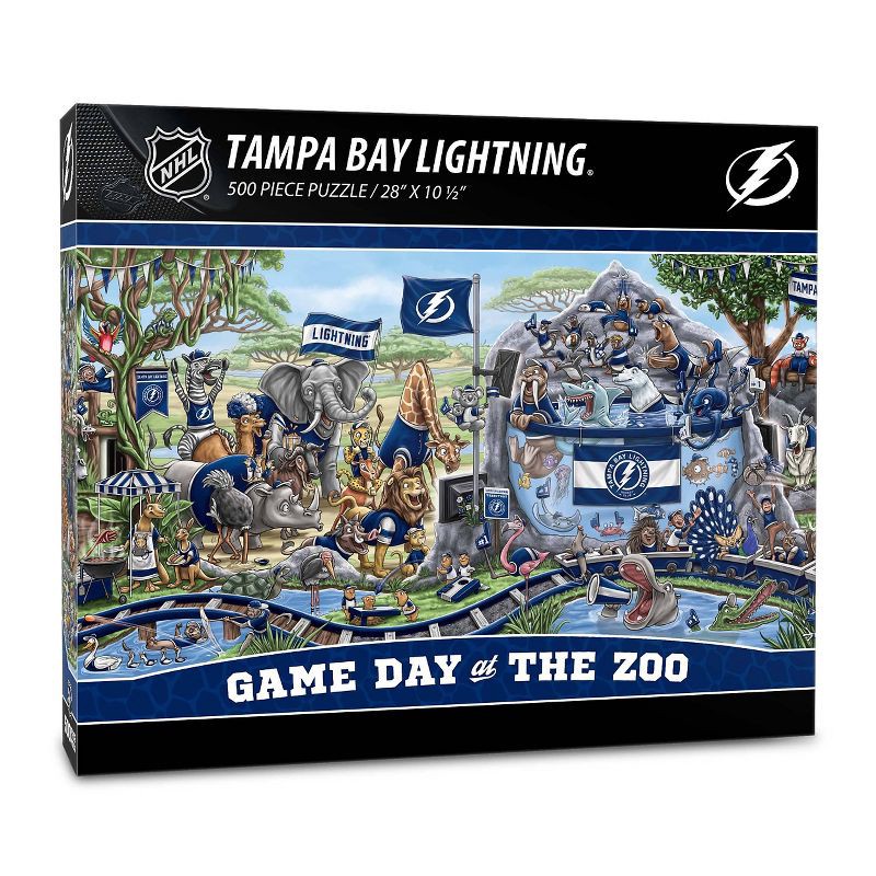 slide 1 of 3, NHL Tampa Bay Lightning Game Day At The Zoo Puzzle - 500pc, 500 ct