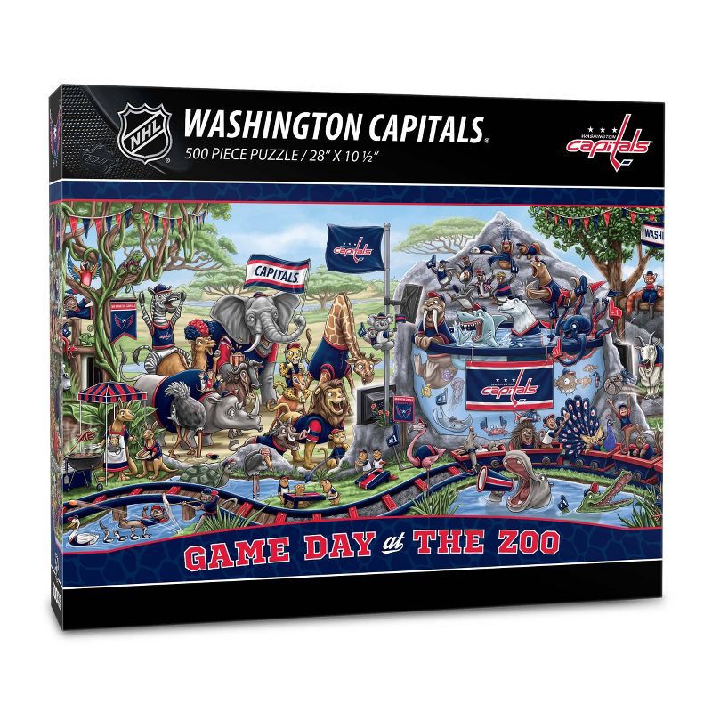 slide 1 of 3, NHL Washington Capitals Game Day At The Zoo Puzzle - 500pc, 500 ct