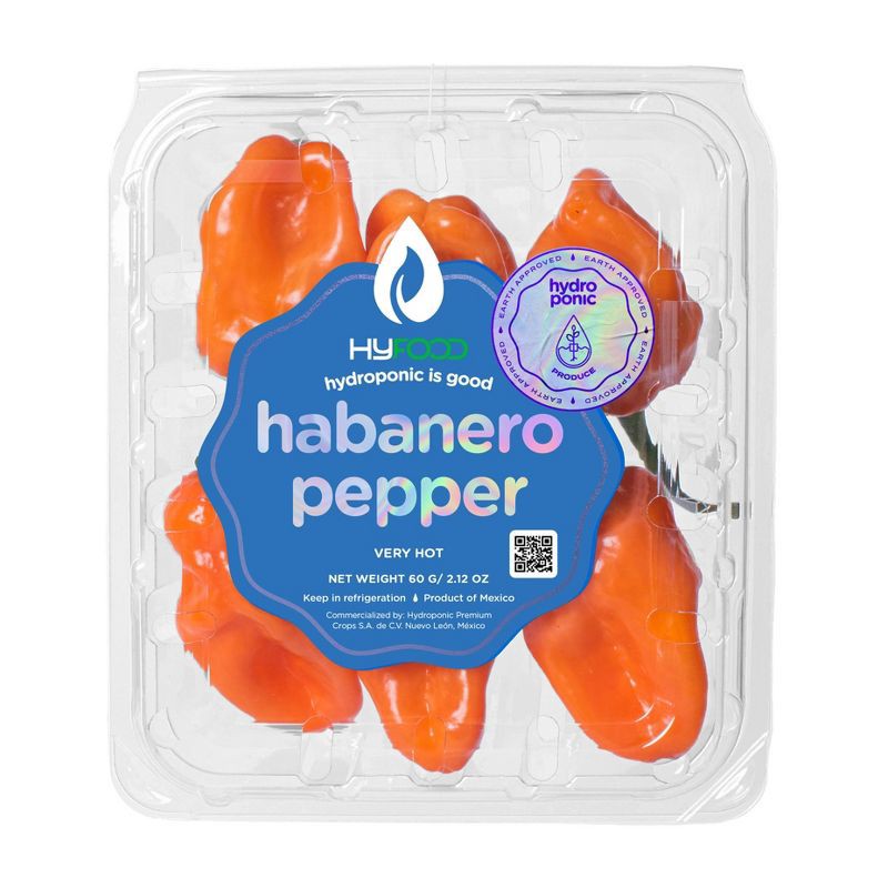 slide 1 of 6, Hyfood Hydroponic Habenero Peppers - 2.12oz, 2.12 oz