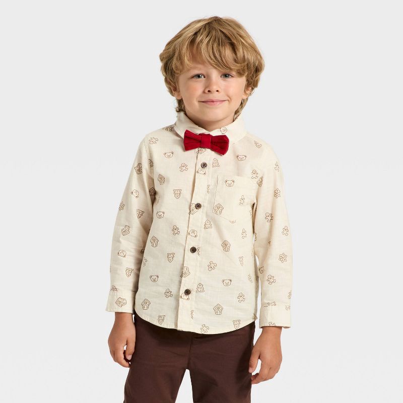 slide 3 of 4, Toddler Boys' 3pc Holiday Dressy Set - Cat & Jack™ 12M, 3 ct
