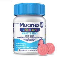Mucinex Kids' Mighty Chews CCF - Daytime Tablets - Acetaminophen - 16ct